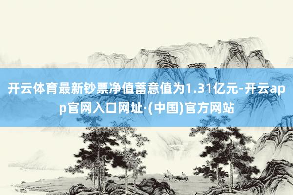 开云体育最新钞票净值蓄意值为1.31亿元-开云app官网入口网址·(中国)官方网站