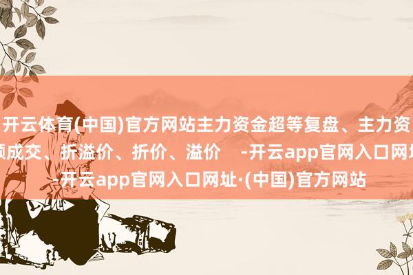 开云体育(中国)官方网站主力资金超等复盘、主力资金 巨额往来、巨额成交、折溢价、折价、溢价    -开云app官网入口网址·(中国)官方网站